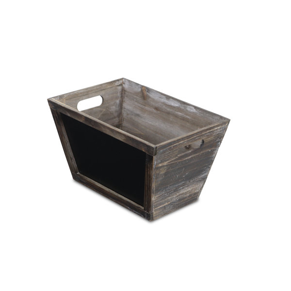 Gracie Oaks Large Wood Storage Bin & Reviews Wayfair